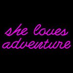 She Love Adventure Neon Signs